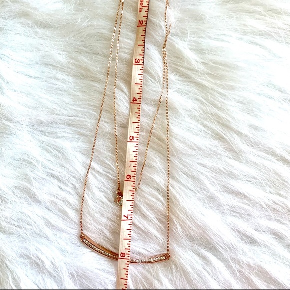 Rose gold tone cz layered adjustable necklace - NEW! (#2) -SOLD - Picture 7 of 7